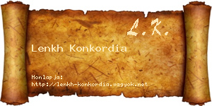Lenkh Konkordia névjegykártya
